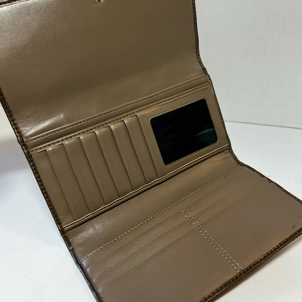 Coach Pewter Metallic Logo Wallet - Picture 3 of 8